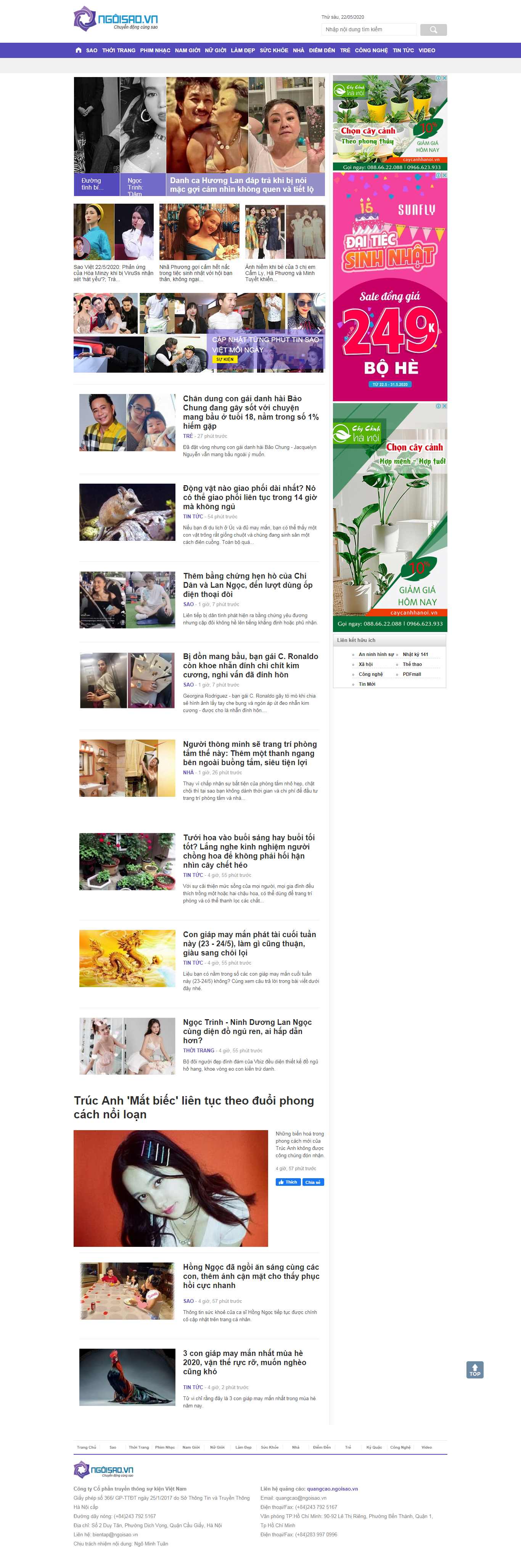 Thiết kế web ngôi sao - ngoisao.net